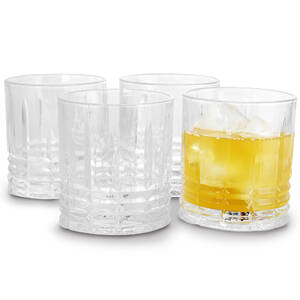 Gibson 116960.04 Jewelite 4 Piece 11 Oz. Double Old Fashioned Glass Se
