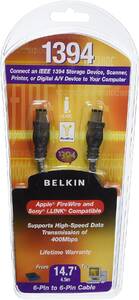 Belkin f3n400-14-ice 14ft Ieee 1394 Firewire 6pin6pin 400 Mbps 2228 Aw