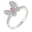 Icon J8502 Cubic Zirconia Butterfly Cocktail Ring (size: 05) R08132r-c
