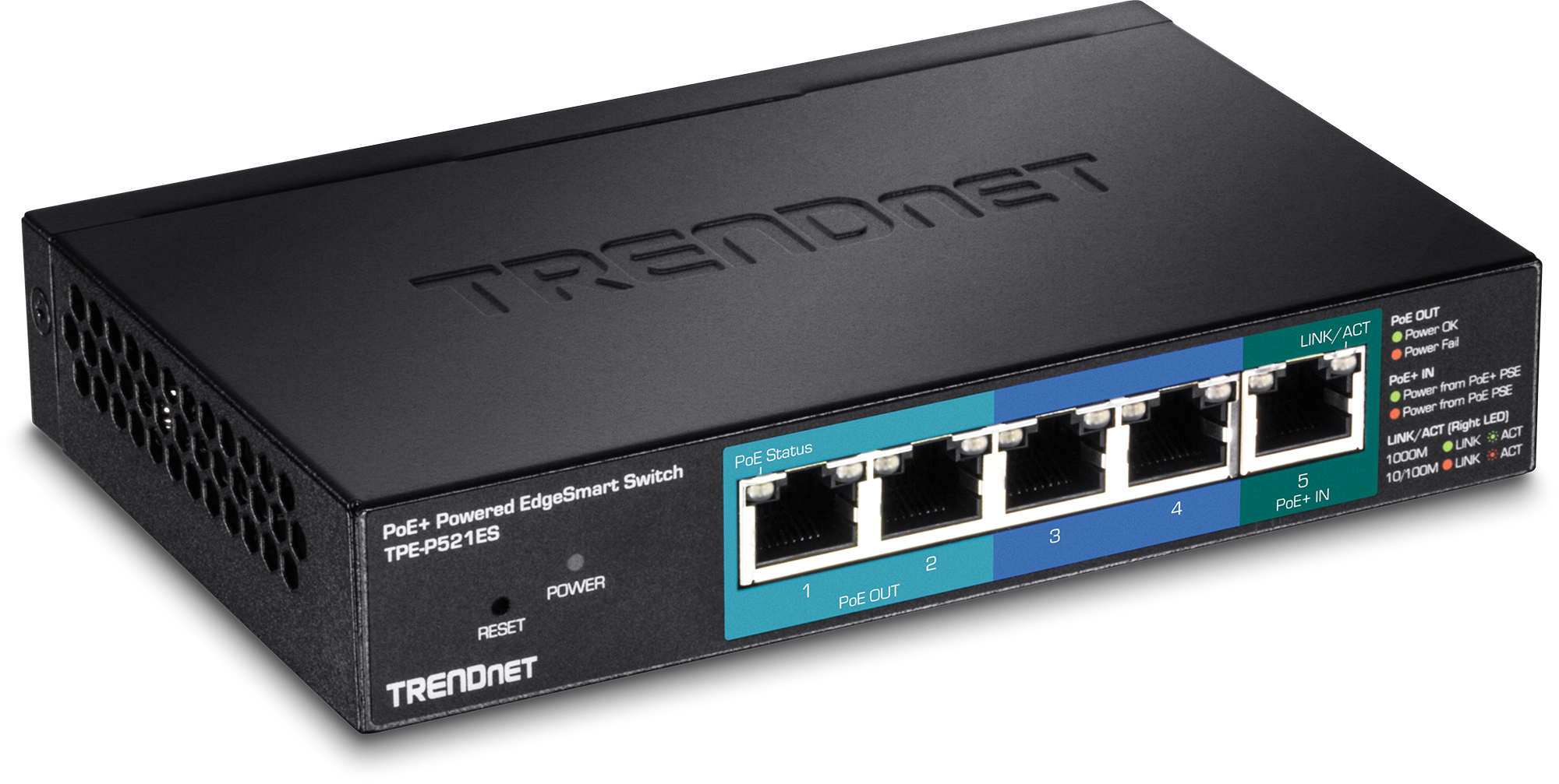 Trendnet TPE-P521ES 5-port Gigabit Poe+ Powered Edgesmart Switch With 