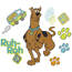 Bulk CH678 Scooby Doo Prints Self-stick Wall Decor Stickers Set