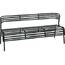 Safco SAF 4368BL Safco Cogo Indooroutdoor Steel Bench With Back - Blac