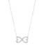 Unbranded 40648-18 Double Heart Infinity Necklace With Cubic Zirconia 