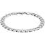 Unbranded 00394-8.5 Rhodium Plated 8.4mm Sterling Silver Curb Style Br