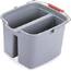 Rubbermaid RCP 261700GY Commercial Double Pail - Sturdy Handle - 10.1 