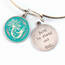 Gleeful RT-STAND-TEAL-NEC Stand Out Token Charm  Necklace (18 Inches)