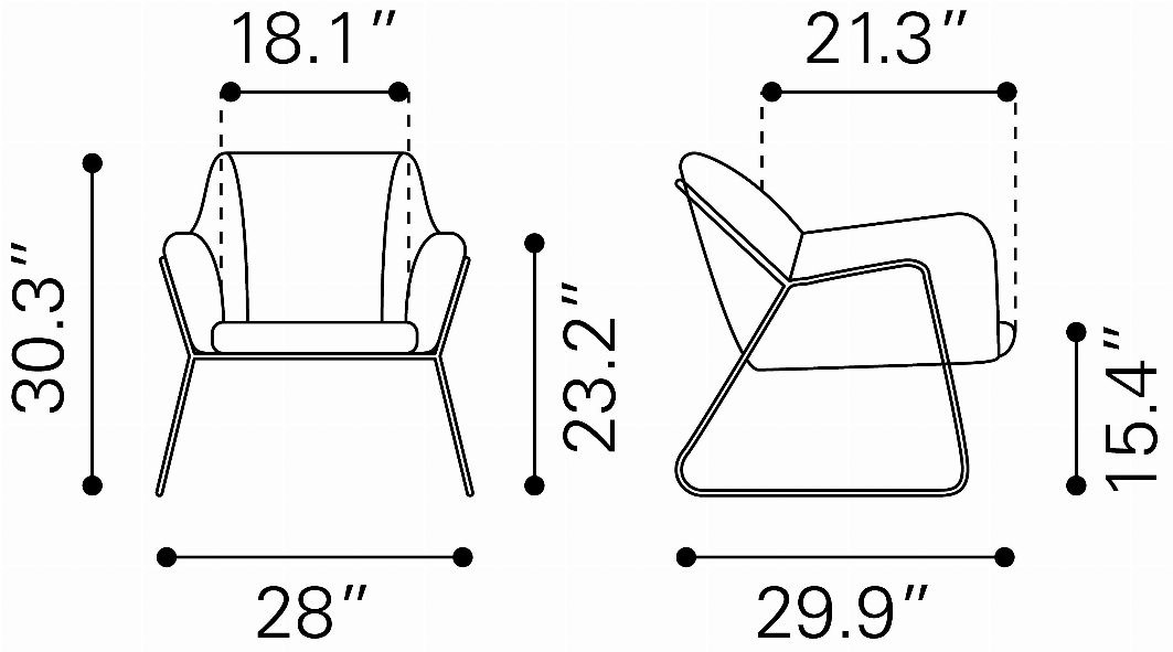 Zuo 101155 Stanza Arm Chair Green