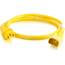 C2g 17496 4ft 18awg Power Cord (iec320c14 To Iec320c13) - Yellow - For