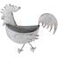 Accent 4506376 Galvanized Metal Wall Planter - Rooster