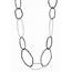 Saachiwholesale 609512 Long Sampark Oval Linked Necklace (pack Of 1)