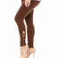 Island P009-BR-P2 Ankle Length Leggings With Criss Cross Pattern At Th
