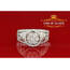 King 15276W-A29KOB 10k White Gold Finish Lab Created Diamond Silver La