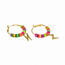The neonconfetti-mix Neon Hoop Earrings - Bright Bead Hoop Earrings (p