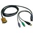 C2g 14175 6ft 2-in-1 Vga Mm Usb Ab Kvm Cable Blk