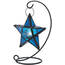 Gallery D1138 Blue Glass Star Lantern Stand 10001138