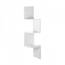 Accent 10017992 White Corner Triple Shelves With Drawer