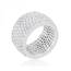 Icon J11953 Wide Pave Cubic Zirconia Silvertone Band Ring (size: 10) R