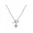 Icon J3597 Speckled Heart Necklace With Heart Charm With Pave And Beze