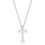 Icon J11797 Elaina Rhodium Stainless Steel T Initial Necklace P11456r-