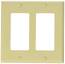 Legrand 03726 Decorative Double Gang Wall Plate - Ivory
