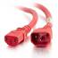 C2g 17481 2ft 18awg Power Cord (iec320c14 To Iec320c13) -red