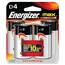 Energizer E95BP-4 Max Alkaline D Batteries, 4 Pack - For Multipurpose 