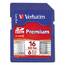 Verbatim 96808 16gb Premium Sdhc Memory Card, Uhs-i Class 10 - Class 1