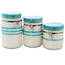 Gibson 113155.03 General Store Hollydale 3 Piece Canister Set In White