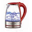 Brentwood KT-1900R Tempered Glass Tea Kettles, 1.7-liter, Red