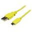 Startech XQ7251 .com 1m Yellow Mobile Charge Sync Usb To Slim Micro Us