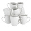 Elama EL-ELLE12PC Elle 12 Piece Round Porcelain Mug Set In White