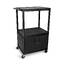 Luxor LE54C-B Black Endura 3 Shelf Av Cart W Cabinet
