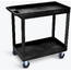 Luxor EC11HD-B Hd High Capacity 2 Tub Shelves Cart In Black
