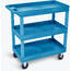 Luxor EC111HD-BU Hd High Capacity 3 Tub Shelves Cart In Blue
