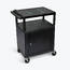 Luxor LE34C-B Endura Black Av Cart W 3 Shelves  Cabinet