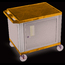 Luxor WT26BUC2E-B Tuffy Blue 2 Shelf Av Cart W Cabinet  Electric