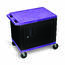 Luxor WT26PC2E-B Tuffy Purple 2 Shelf Av Cart W Black Cabinet  Electri