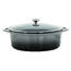 Megachef MG-CO33AG 7 Quarts Oval Enameled Cast Iron Casserole In Gray