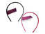 Bulk BB825 1 Count Thin Glitter Head Band In Pink And Silver Assorted 