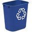 Rubbermaid FG295573BLUE Commercial Blue Deskside Recycling Container -