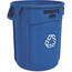 Rubbermaid FG263273BLUE Receptacle,32 Gal,rcy,be