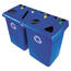 Rubbermaid RCP 1792339 Commercial Glutton 2 Stream Recycling Station -