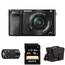 Sony ILCE6000L/B A6000 Mirrorless Camera W 16-50mm Lens