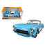 Jada 98162 1957 Chevrolet Corvette Sky Blue With Cream Top And Side 12