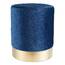 Accent 10019046 Vanity Stool With Gold Base - Navy Blue