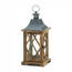 Accent 10018827 Diamond-side Wood Candle Lantern - 14 Inches