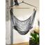 Accent 4506130 Recycled Cotton Swinging Hammock Chair - Gray