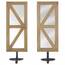 Accent 10018921 Mirrored Candle Sconce Set With Wood Frames