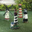 Accent 10018310 Solar Lighthouse Garden Statue With Rotating Light