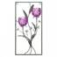 Accent 10018916 Purple Flower Rectangular Wall Sconce - Two Candles